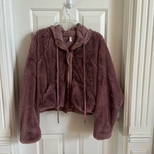 Free people movement jacket.  Mauve color.  Super soft and comfy jacket.